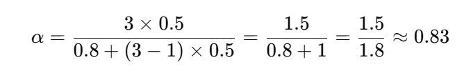 Cronbach's alpha calculation example