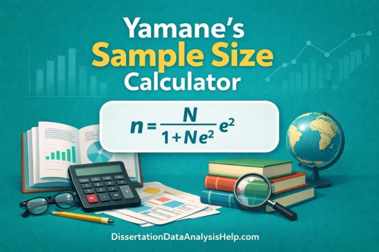 Yamane's sample size calculator & formula