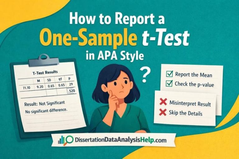 reporting one-sample t-test results in apa